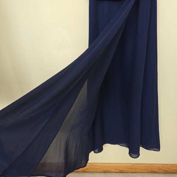 NWT David's Bridal 4 Off Shoulder Formal Evening Gala Sparkle Maxi Gown Dress - Picture 7 of 16